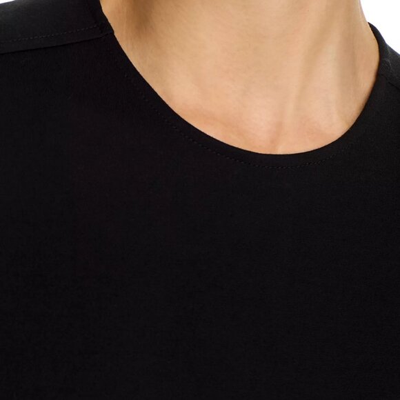 275$ Theory Button Back Oversized T-Shirt Short Sleeves Women's Size M Black - Picture 4 of 4